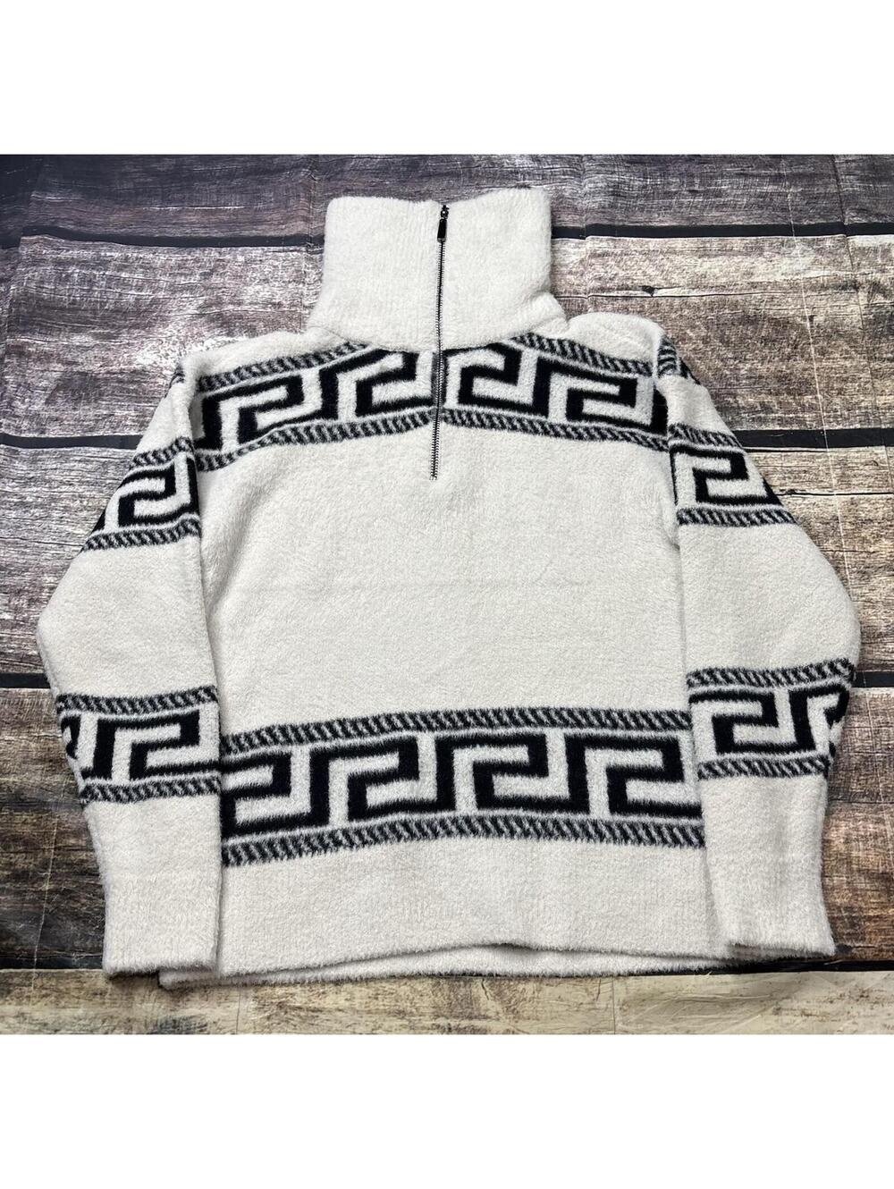RDI Nordstrom Sweater Womens XS Meander Chunky Knit 1/4 Zip Pullover Nylon